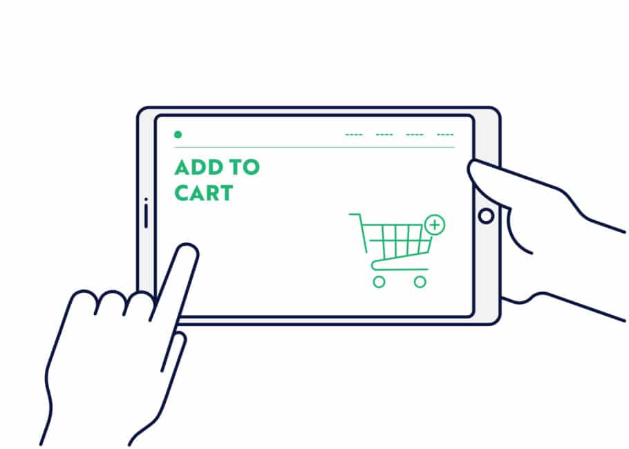 Vector Line Illustration Concept for Add to Cart. Editable Stroke and Pixel Perfect.